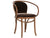 Ebony Bentwood Upholstered Armchair