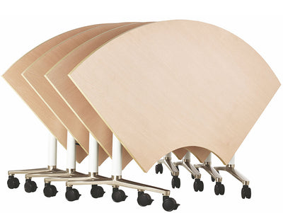 Mobile Folding Crescent Table